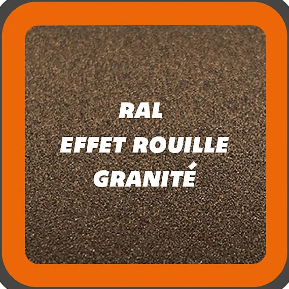 MySystem Verrière ArtDéco 8 - L x H : 170 x 150 cm - Laqué effet rouille granité - vitrages inclus