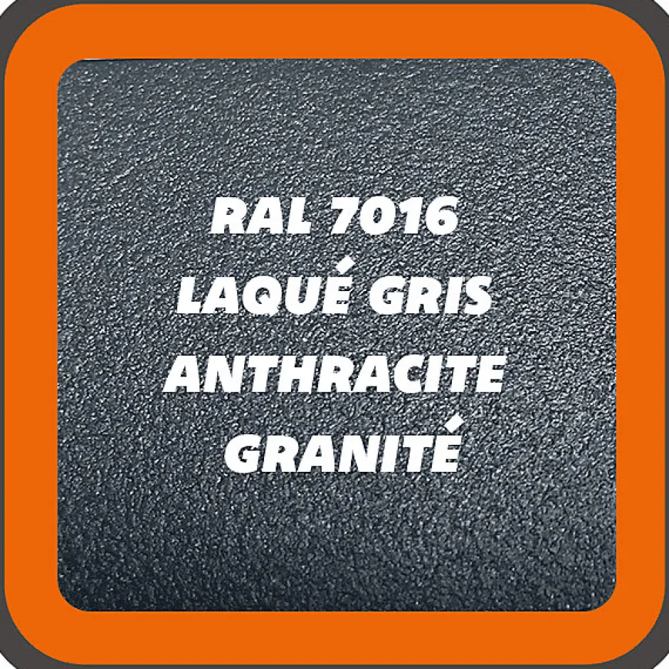 MySystem Verrière ArtDéco 8 - L x H : 130 x 125 cm - Laqué gris 7016 granité - vitrages inclus