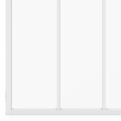 IDMarket Verrière atelier 3 vitrages L. 93 x H. 108 cm en métal blanc et verre trempé