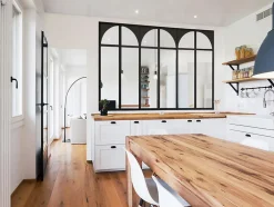 Verrière atelier art déco en aluminium thermolaqué 180x130 cm - Noir - ARCADEA-Vente-unique Sale