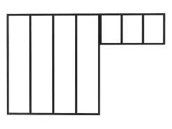 Vente-unique Verrière atelier avec imposte en aluminium thermolaqué - L120 x H130 + L83 x H40 cm - Noir - BAYVIEW