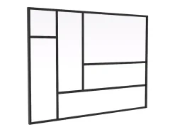 Verrière atelier design en aluminium thermolaqué 180x130 cm - Noir - ARTENA-Vente-unique Outlet