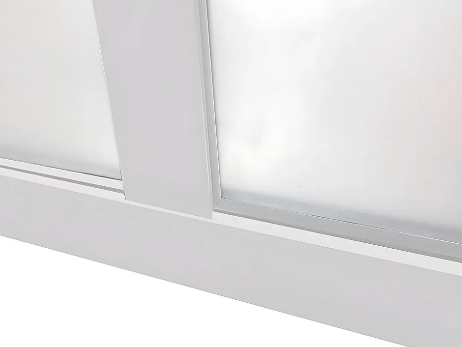 Vente-unique Verrière atelier en aluminium thermolaqué - 90x105 cm - Blanc - BAYVIEW