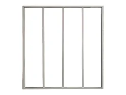 Vente-unique Verrière atelier en aluminium thermolaqué - 120x105 cm - Blanc - BAYVIEW