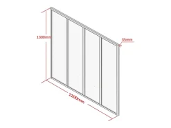 Verrière atelier en aluminium thermolaqué - 120x130 cm - Blanc - BAYVIEW-Vente-unique