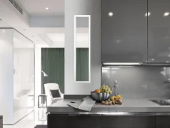 Vente-unique Verrière atelier en aluminium thermolaqué - 30x130 cm - Blanc - BAYVIEW