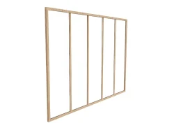 Verrière atelier en aluminium thermolaqué - 150 x 105 cm - Naturel clair - BAYVIEW-Vente-unique Sale