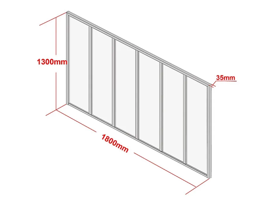 Vente-unique Verrière atelier en aluminium thermolaqué - 180x130 cm - Noir - BAYVIEW