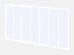 Vente-unique Verrière atelier en aluminium thermolaqué - 210x105 cm - Blanc - BAYVIEW