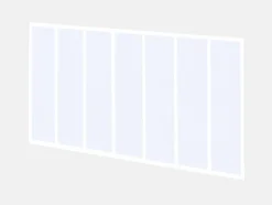 Verrière atelier en aluminium thermolaqué - 210x130 cm - Blanc - BAYVIEW-Vente-unique New