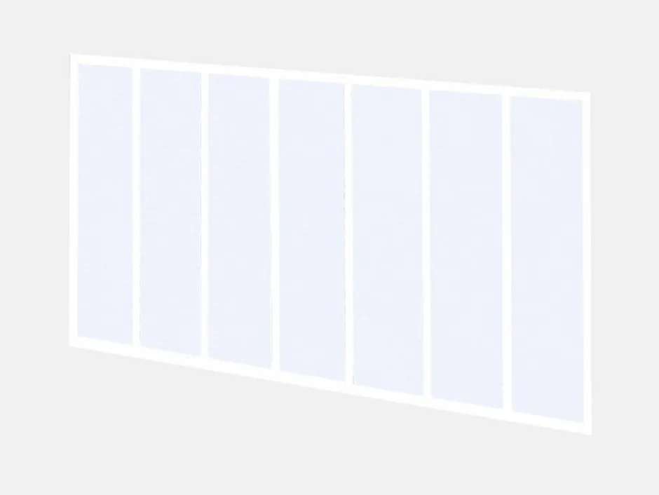 Verrière atelier en aluminium thermolaqué - 210x130 cm - Blanc - BAYVIEW-Vente-unique New