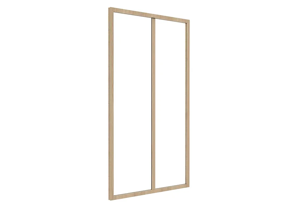 Vente-unique Verrière atelier en aluminium thermolaqué - 60x105 cm - Naturel clair - BAYVIEW