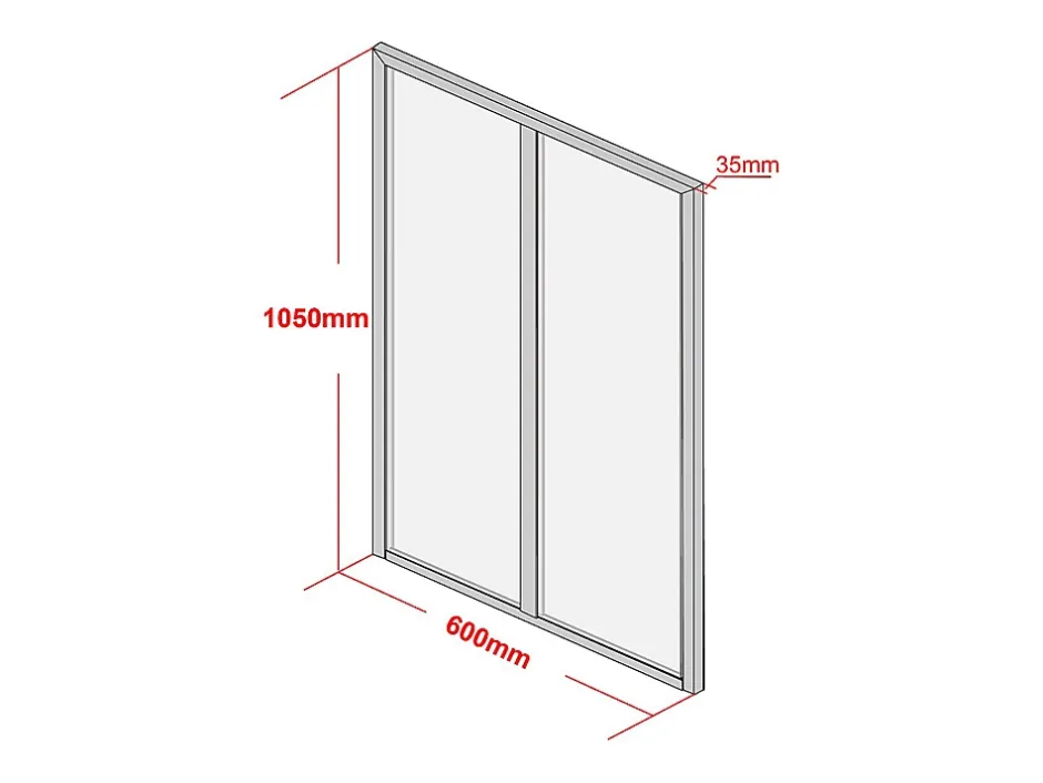 Vente-unique Verrière atelier en aluminium thermolaqué - 60x105 cm - Naturel clair - BAYVIEW