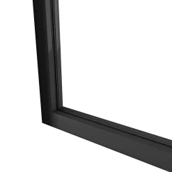 Verrière atelier en aluminium thermolaqué et 4mm verre trempé - L.93 x H.108 cm - Noir - Luminosité Maximale-AICA Sanitaire Outlet