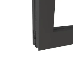 Verrière atelier en aluminium thermolaqué et 4mm verre trempé - L.93 x H.108 cm - Noir - Luminosité Maximale-AICA Sanitaire Outlet