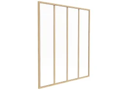 Verrière atelier en aluminium thermolaqué - 120x130 cm - Naturel clair - BAYVIEW-Vente-unique Clearance