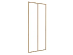 Vente-unique Verrière atelier en aluminium thermolaqué - 60x130 cm - Naturel clair - BAYVIEW