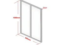Verrière atelier en aluminium thermolaqué - 60x105 cm - Blanc - BAYVIEW-Vente-unique New