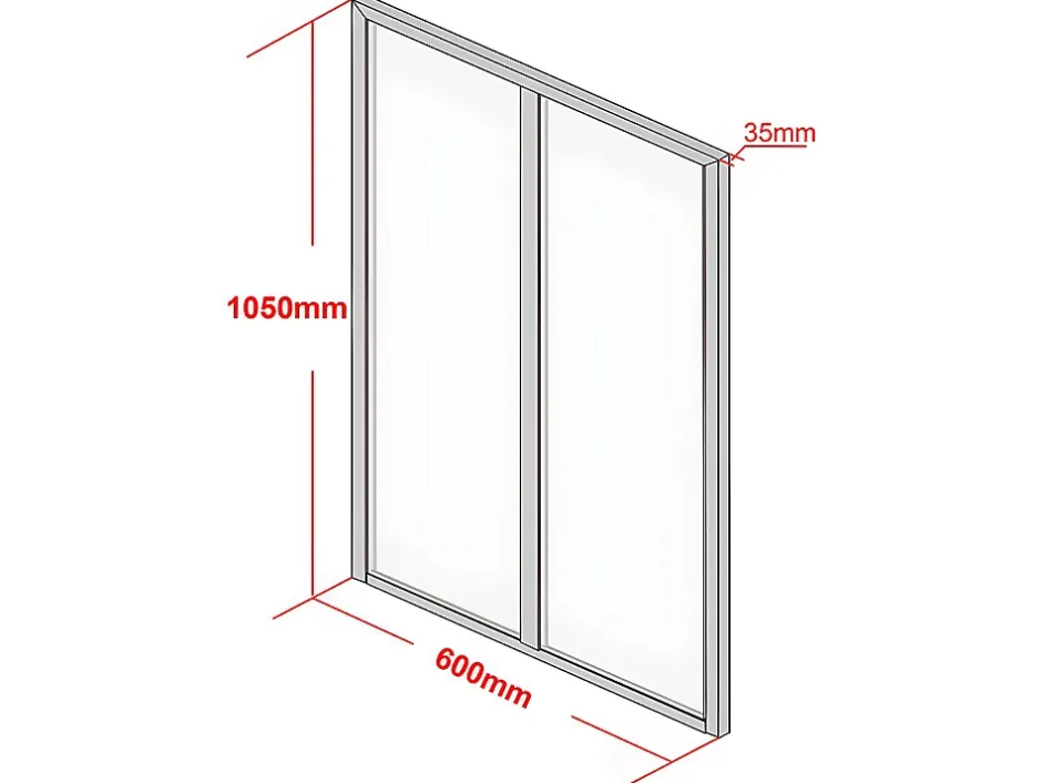Verrière atelier en aluminium thermolaqué - 60x105 cm - Blanc - BAYVIEW-Vente-unique New