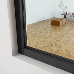 Verrière Atelier en aluminium noir mat - 153x108cm - Noir -5 Vitrages Clairs-AICA Sanitaire Discount