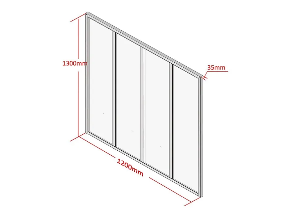 Verrière atelier en aluminium thermolaqué et verre dépoli - 120 x 130 cm - Noir - BAYVIEW-Vente-unique Discount