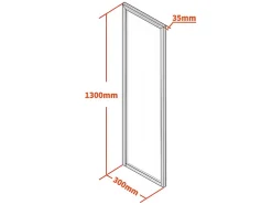 Verrière atelier en aluminium thermolaqué - 30x130 cm - Noir - BAYVIEW-Vente-unique