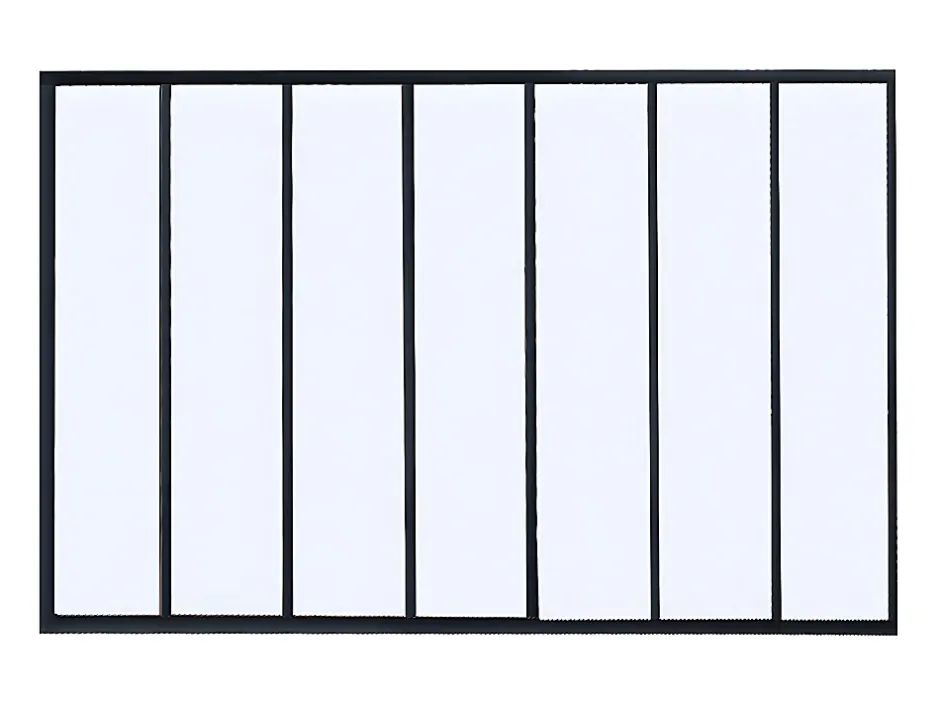 Verrière atelier en aluminium thermolaqué - 210x130 cm - Noir - BAYVIEW-Vente-unique New