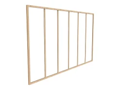 Verrière atelier en aluminium thermolaqué - 180x130 cm - Naturel clair - BAYVIEW-Vente-unique Outlet