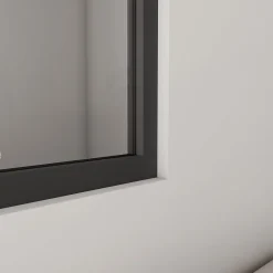 Verrière Atelier Fixe en Alu Noir L.153 x H.108 cm - 4mm Verre trempé - Luminosité Maximale et Sécurité-AICA Sanitaire