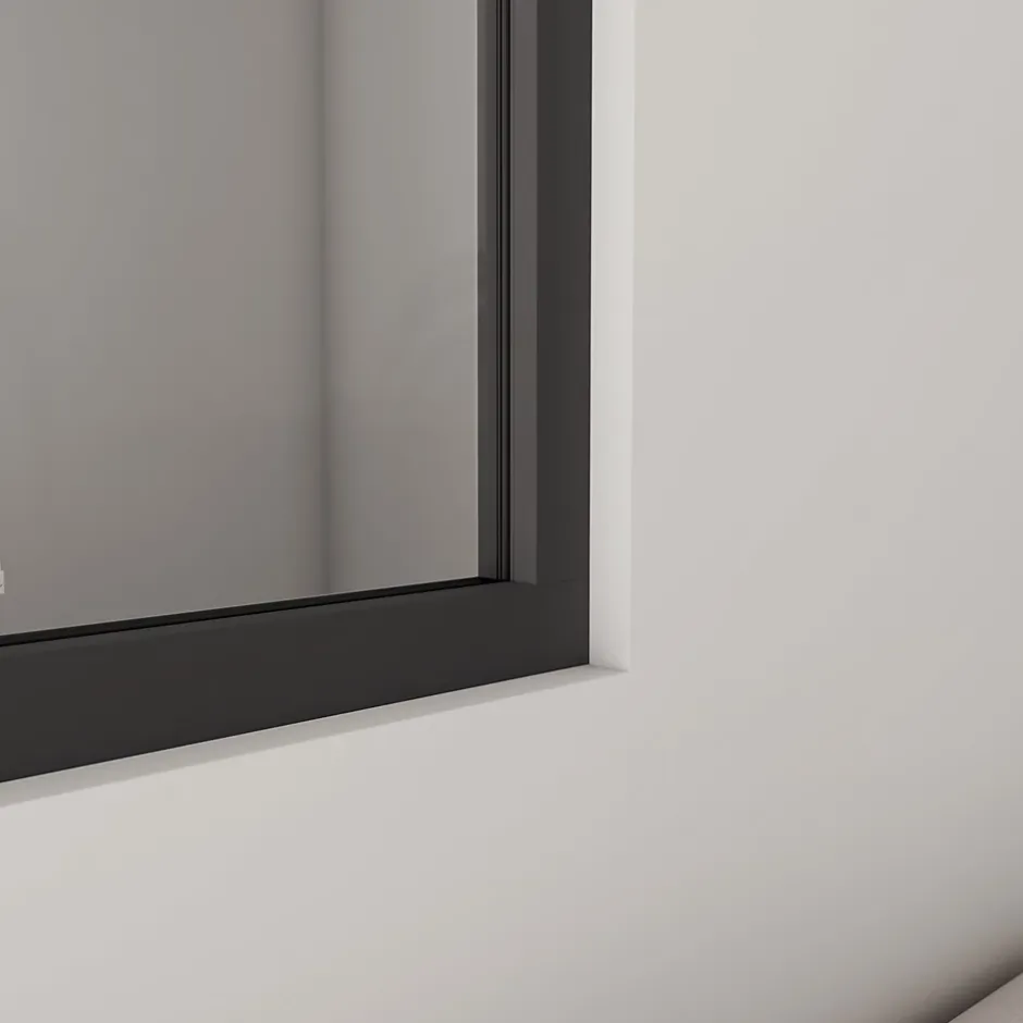 Verrière Atelier Fixe en Alu Noir L.153 x H.108 cm - 4mm Verre trempé - Luminosité Maximale et Sécurité-AICA Sanitaire