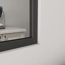 AICA Sanitaire Verrière Atelier Noir 93 x 108 cm - Aluminium , Verre Trempé 4 mm - 3 vitrages - AICA