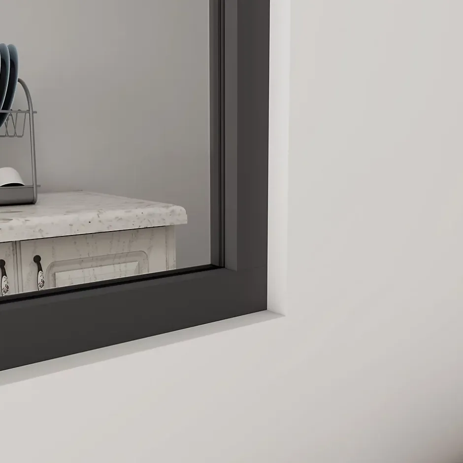 AICA Sanitaire Verrière Atelier Noir 93 x 108 cm - Aluminium , Verre Trempé 4 mm - 3 vitrages - AICA