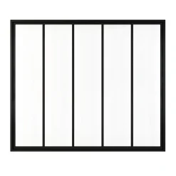 Verrière atelier - H.130xl.153- 5 vitrages - transparent- cadre et profilés noir mat-Schulte Hot