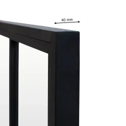 Verrière atelier - H.130xl.123 - 4 vitrages - transparent - cadre et profilés noir mat-Schulte Best