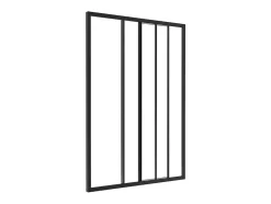 Verrière coulissante en aluminium thermolaqué noir 90 x 130 cm - RAVENA-Vente-unique Best