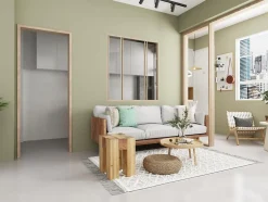 Verrière coulissante en aluminium thermolaqué naturel clair 120x130 cm - RAVENA-Vente-unique Hot