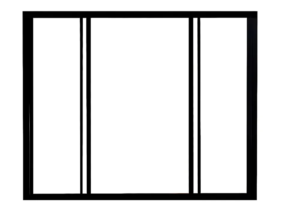 Vente-unique Verrière coulissante en aluminium thermolaqué noir 120x130 cm - RAVENA