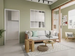 Vente-unique Verrière coulissante en aluminium thermolaqué blanc 120x130 cm - RAVENA