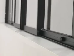 Verrière coulissante en aluminium thermolaqué noir 180x105 cm - RAVENA-Vente-unique Clearance