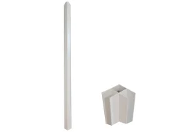 Vente-unique Verrière d'angle atelier en aluminium thermolaqué - L150 x L60 x H105 cm - Blanc - BAYVIEW