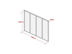 Vente-unique Verrière d'angle atelier en aluminium thermolaqué - L120 x L60 x H105 cm - Blanc - BAYVIEW