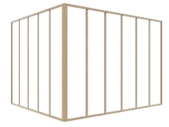 Verrière d'angle d'atelier en aluminium thermolaqué - L180 x L150 x H130 - Naturel clair - BAYVIEW-Vente-unique Clearance