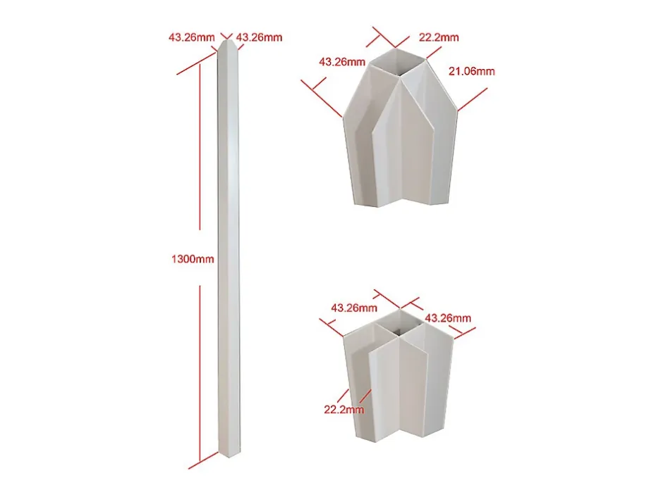 Vente-unique Verrière d'angle d'atelier en aluminium thermolaqué - L210 x L210 x H130 - Blanc - BAYVIEW