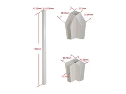 Vente-unique Verrière d'angle d'atelier en aluminium thermolaqué - L150 x L120 x H130 - Blanc - BAYVIEW