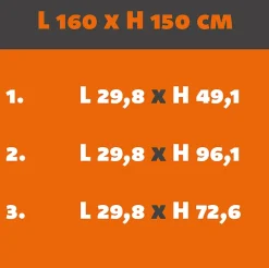 MySystem Verrière Loft 5 sections - L x H : 160 x 150 cm - Laqué noir 9005 granité - vitrages inclus