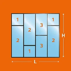 Verrière Loft 4 sections - L x H : 180 x 150 cm - Laqué effet rouille granité - vitrages inclus-MySystem Best