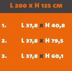 Verrière Loft 5 sections - L x H : 200 x 125 cm - Laqué gris 7016 granité - vitrages inclus-MySystem Clearance