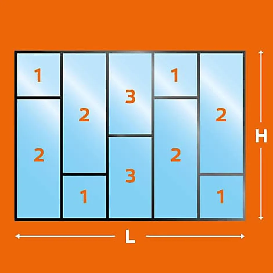 Verrière Loft 5 sections - L x H : 180 x 150 cm - Laqué effet rouille granité - vitrages inclus-MySystem Online
