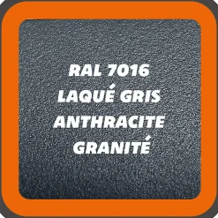 Verrière Loft 5 sections - L x H : 220 x 150 cm - Laqué gris 7016 granité - vitrages inclus-MySystem Discount