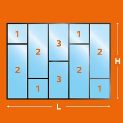 Verrière Loft 5 sections - L x H : 180 x 150 cm - Laqué gris 7016 granité - vitrages inclus-MySystem